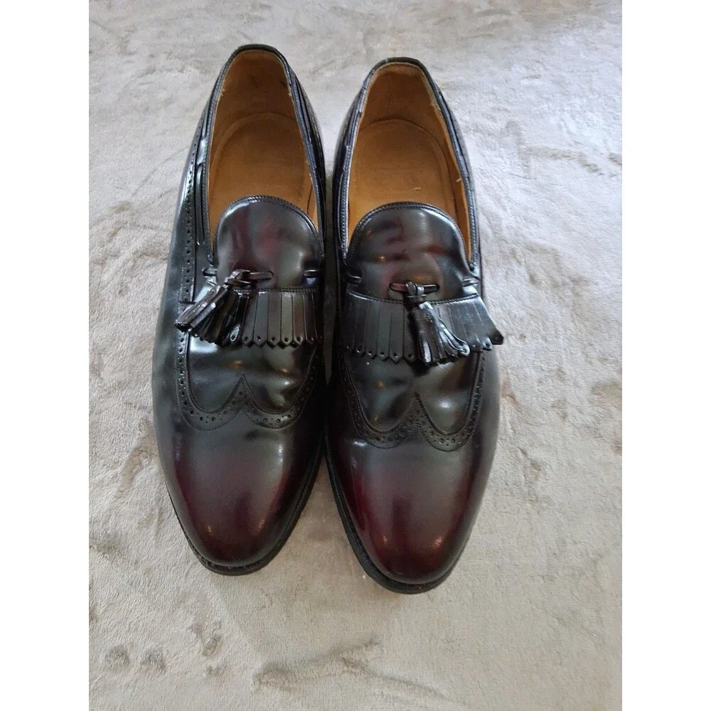 Johnston Murphy Aristocraft Shoe's Men Size 14 Oxblood Tassel Loafer